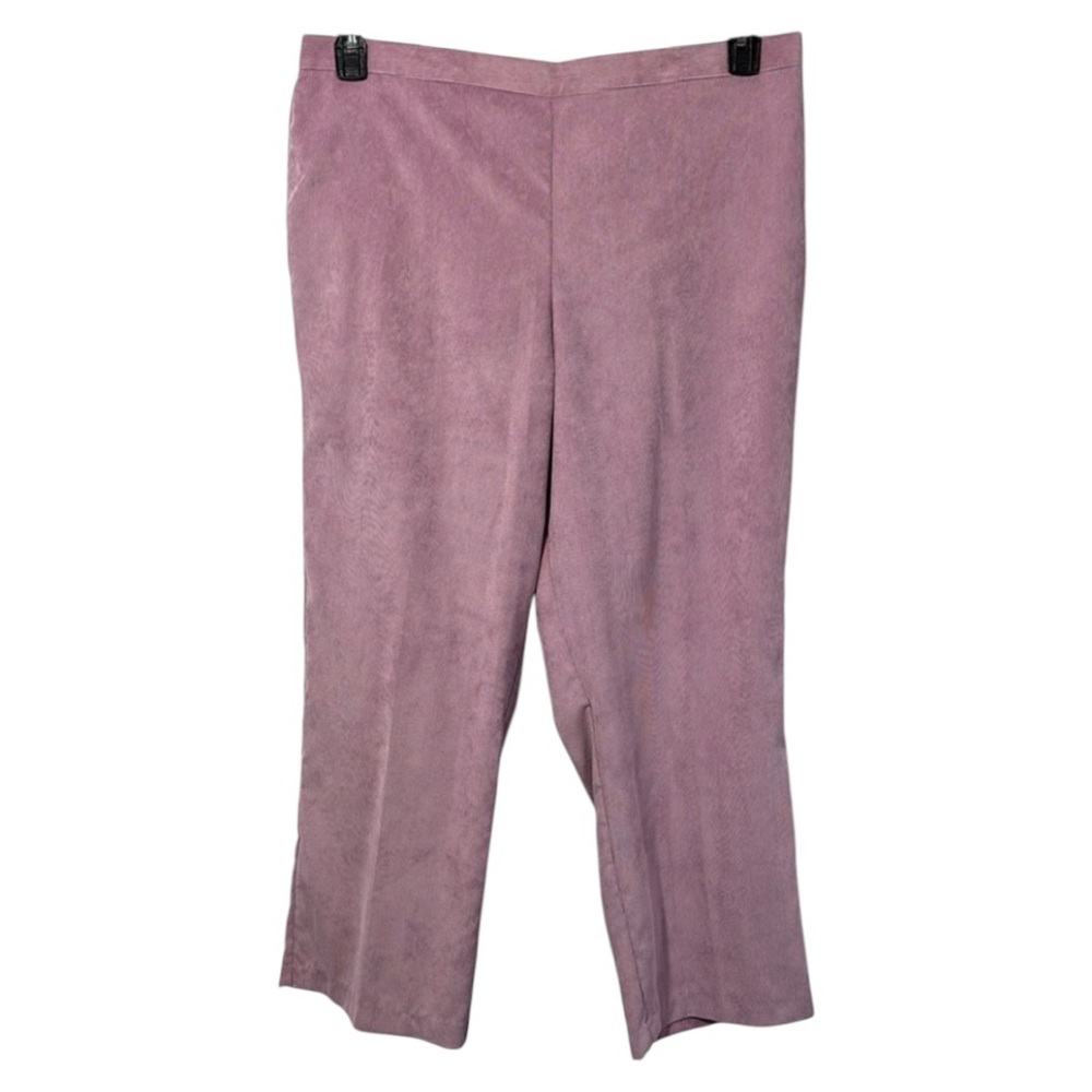 Alfred Dunner Pants Purple Corduroy Pull Onā Classic Fit in Size 18 NWT